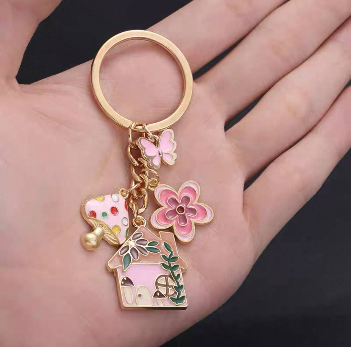Fairy Cottage Keychain