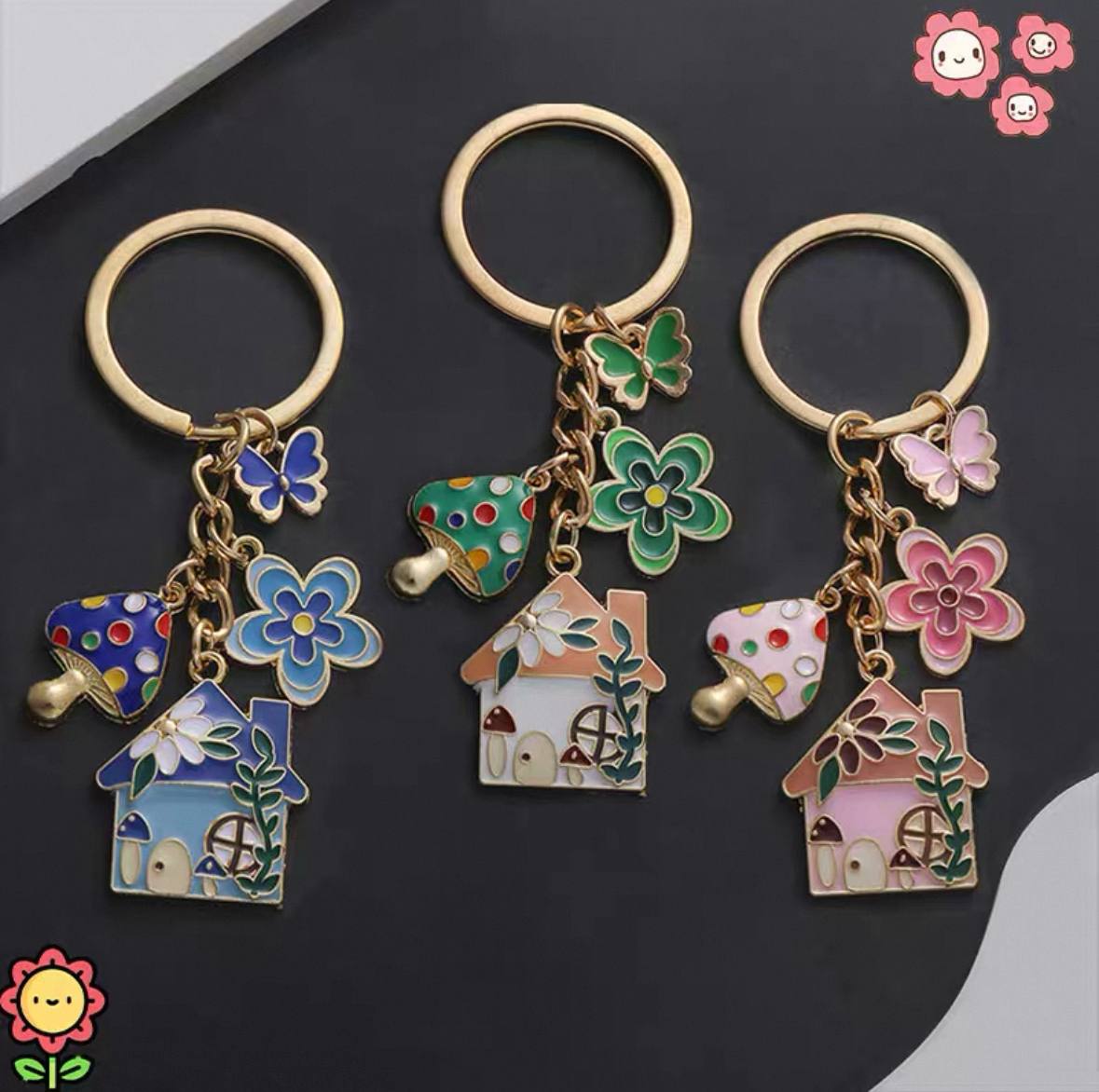 Fairy Cottage Keychain