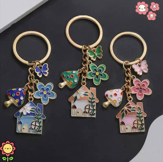 Fairy Cottage Keychain